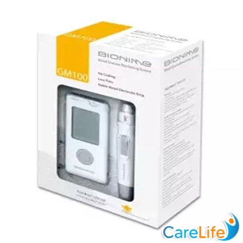 Bionime 100 Blood Glucose Monitor with 10 test strips – White