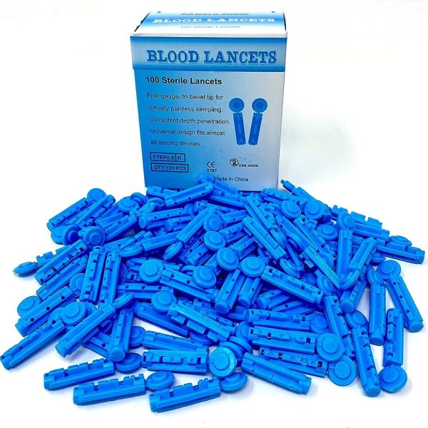 Lancets – Blood Lancet Sterile Needle For Blood Glucose Meter Pen – 100 Pcs