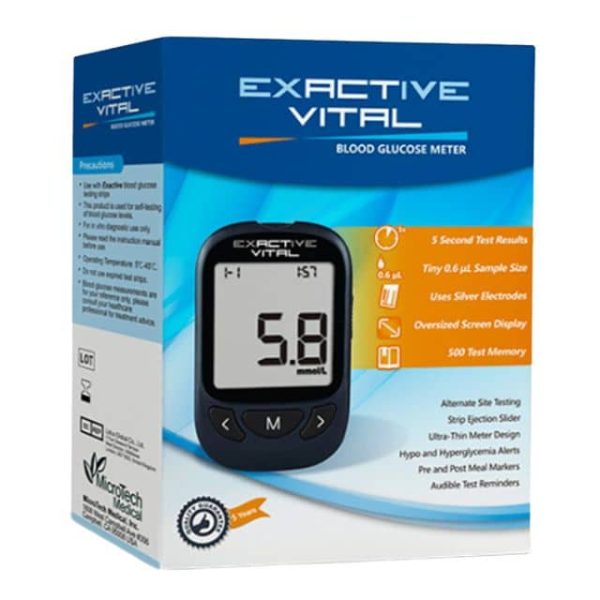 Exactive Vital Blood Glucose Monitoring Meter